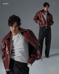 Men’s Bordeaux Leather Jacket