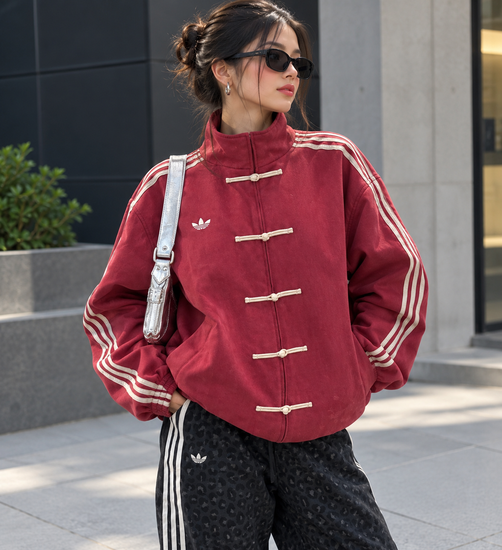 CNY-INSPIRED PREMIUM DUSTY RED SUEDE JACKET| AURIXWEAR_in