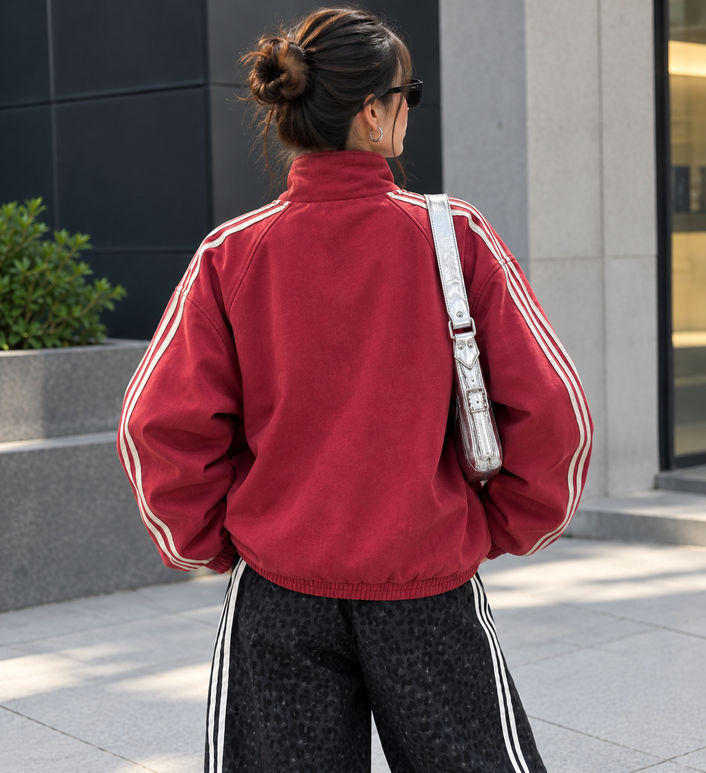 CNY-INSPIRED PREMIUM DUSTY RED SUEDE JACKET| AURIXWEAR_in